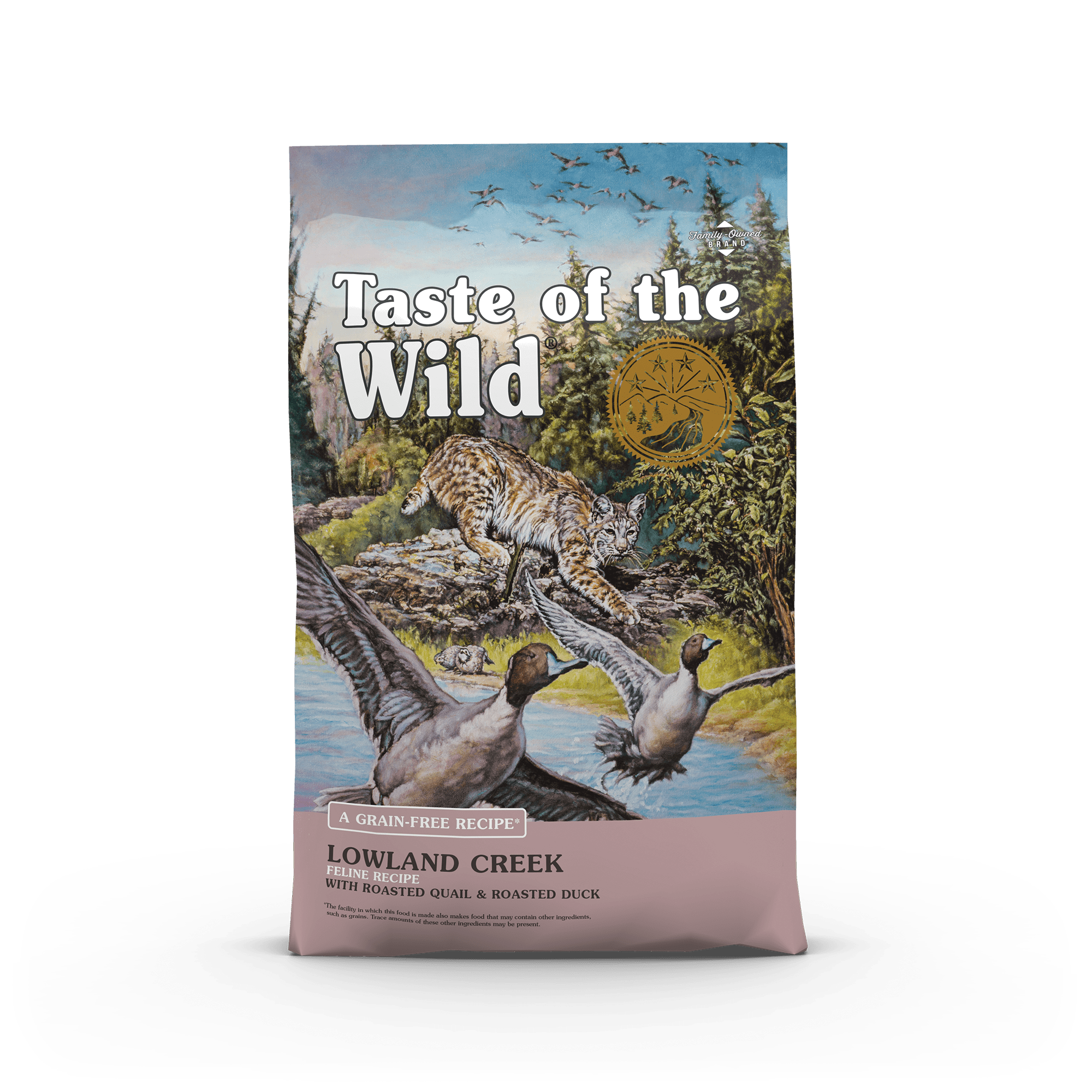 Lowland Creek Feline Recipe with Roasted Quail & Roasted Duck bag front Image