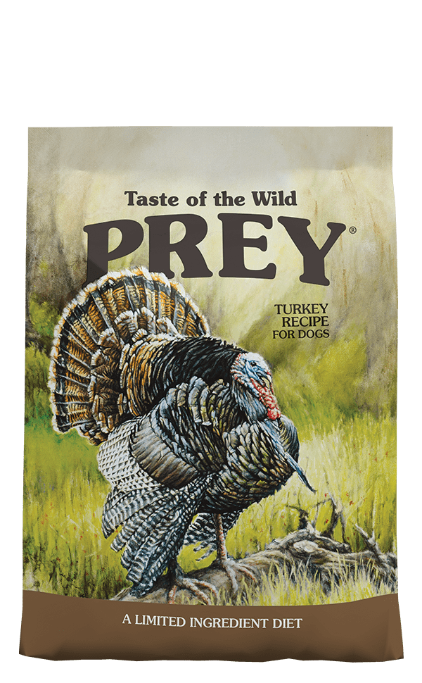 Prey Turkey Formula for Dogs product bag - click for more information